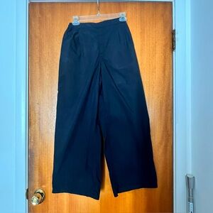 UNIQLO Youth Japan Edition Pleated Wide Leg, Black Pants, Size 160 (13Y)